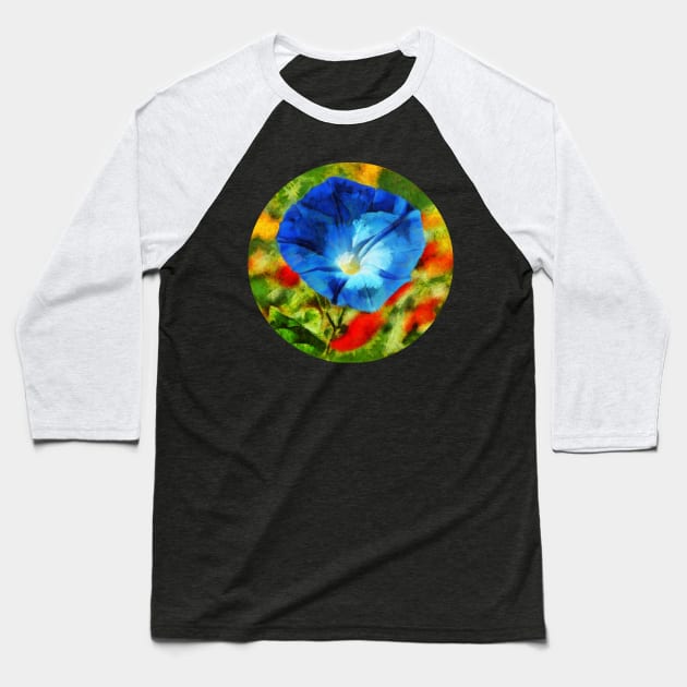 Heavenly Blue Morning Glory Flower to Brighten Your Mood Baseball T-Shirt by scotch